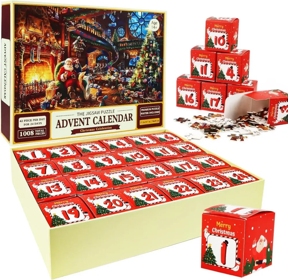 Adventskalender 2024 Weihnachtspuzzle 1008 Teile