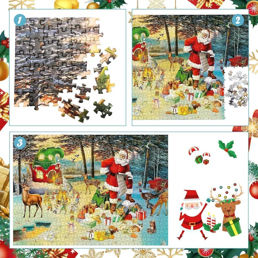 Adventskalender 2024 Weihnachtspuzzle 1008 Teile
