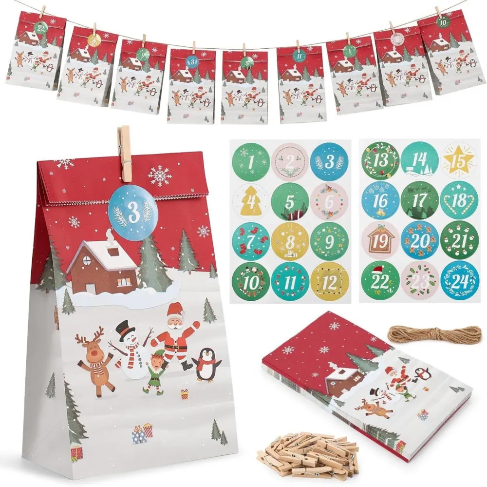 Adventskalender 2024 zum Befüllen für Kinder und Erwachsene