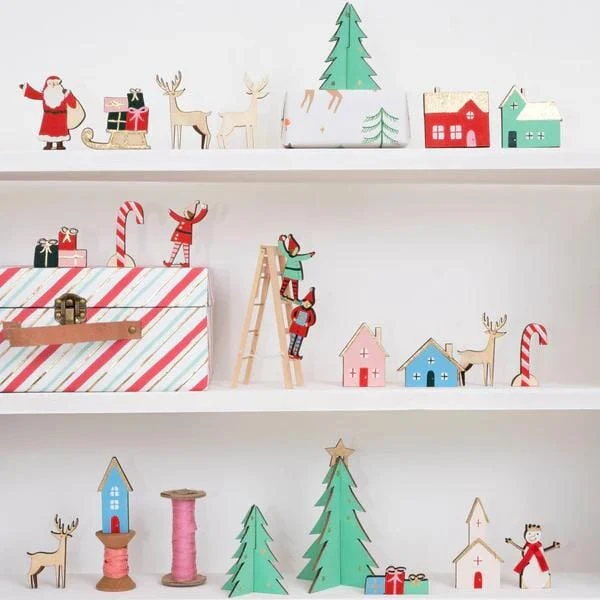 Adventskalender aus Holz - Festliches Dorf - Meri Meri
