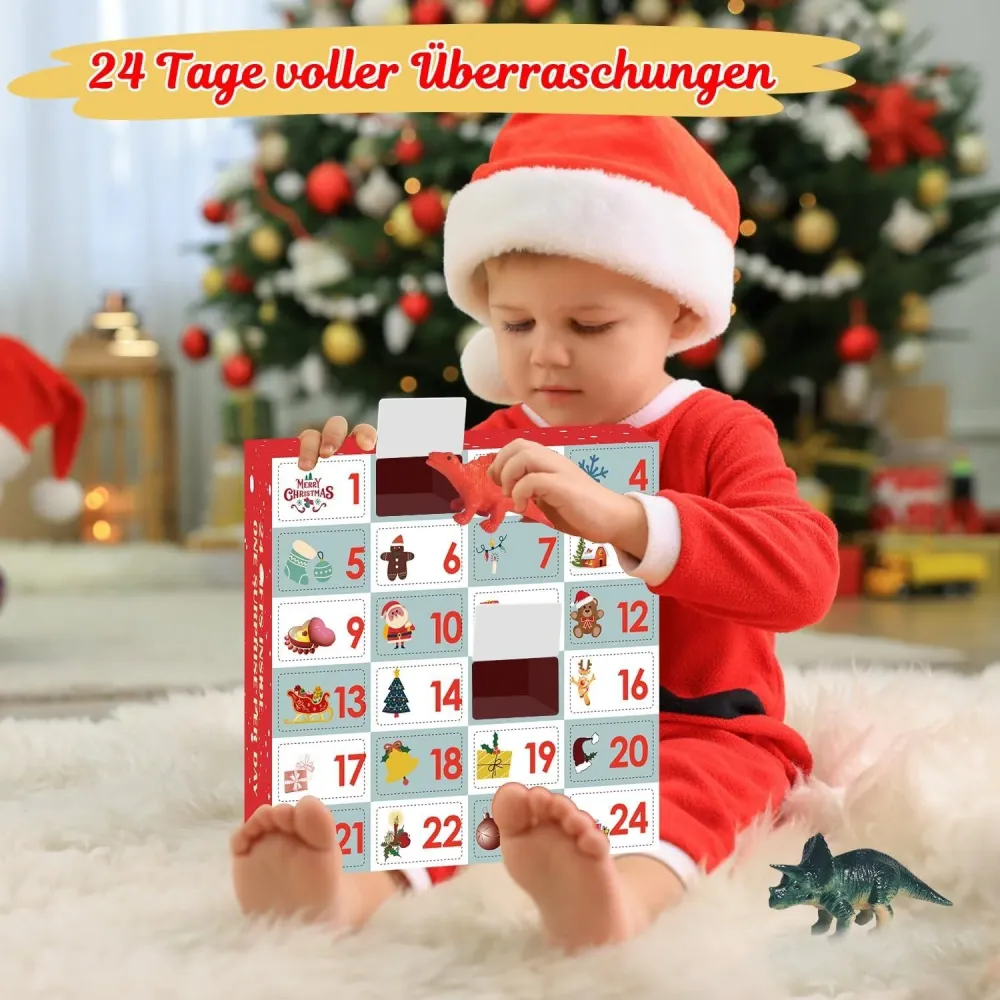 Adventskalender Dinosaurier 2024 für Kinder ab 3 Jahren Figuren