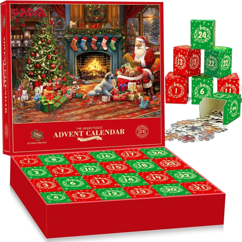 Adventskalender Puzzle 2024 für Kinder und Erwachsene, 1008