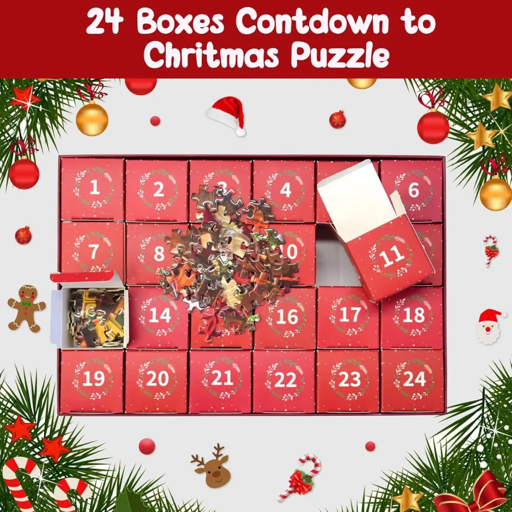 Adventskalender Puzzle 2024 Weihnachten 1008 Teile