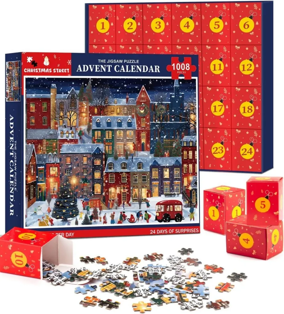 Adventskalender Puzzle 2024, Weihnachts Countdown Geschenk