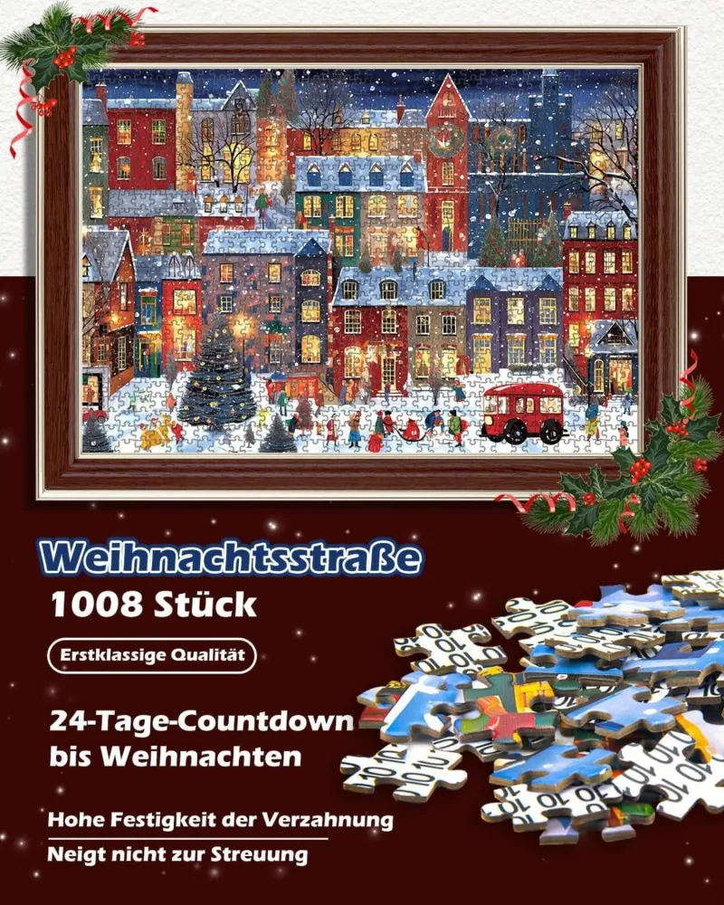 Adventskalender Puzzle 2024, Weihnachts Countdown Geschenk