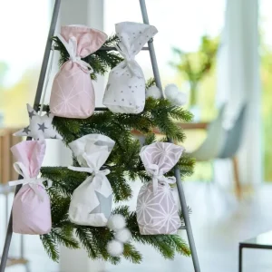 Adventskalender rosa grau