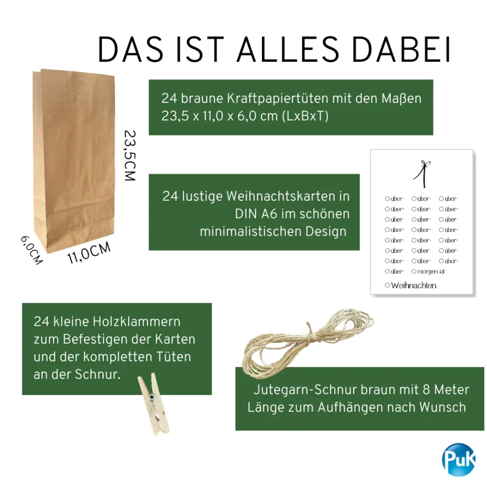 Adventskalender Set "Lustig"