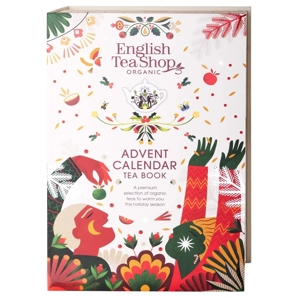 Adventskalender Tee Buch Creme - 25 Pyramiden BIO 50g BN ENGLISH TEA SHOP