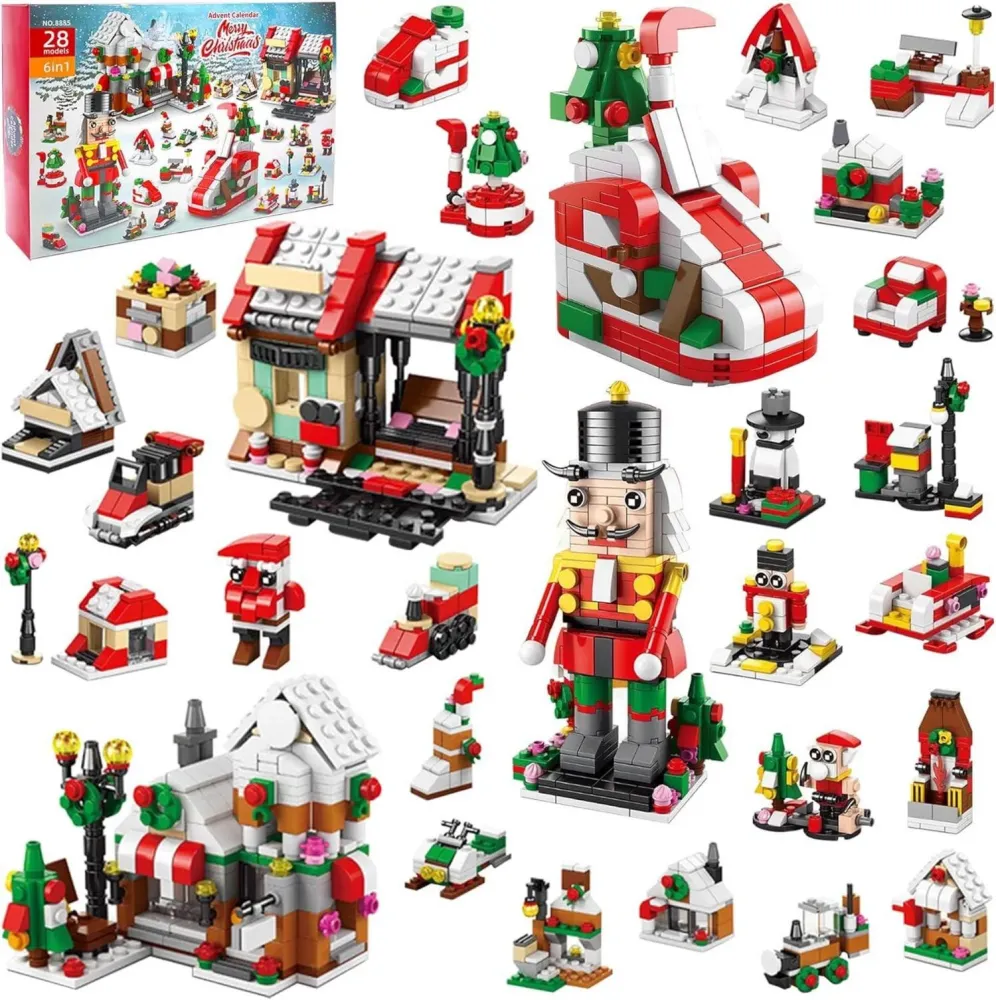 Adventskalender Weihnachtsbaum Bauklötze Set 24-tlg. für
