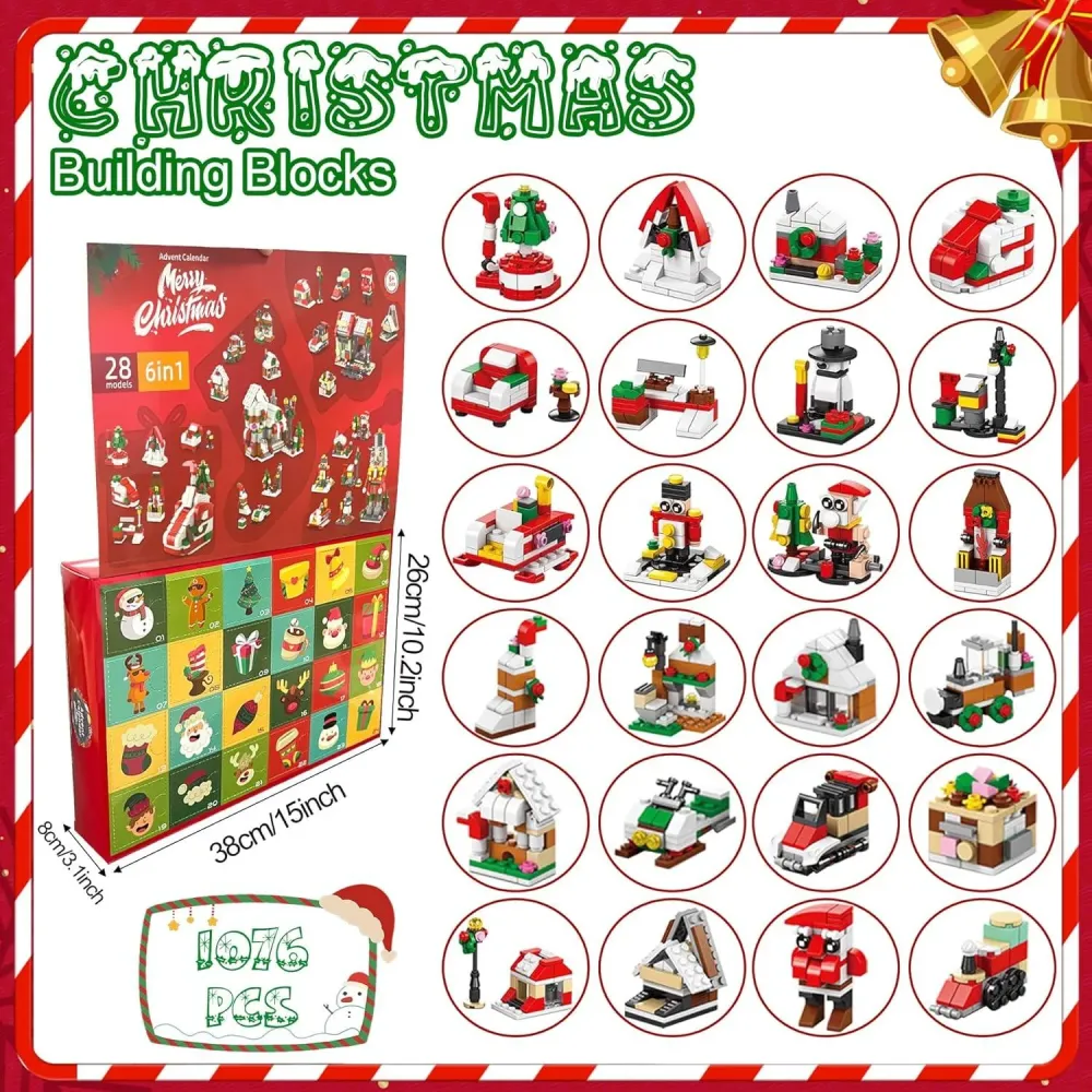 Adventskalender Weihnachtsbaum Bauklötze Set 24-tlg. für