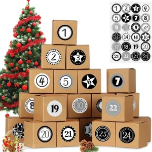 Adventskalender zum Befüllen 24 Boxen DIY Weihnachtskalender