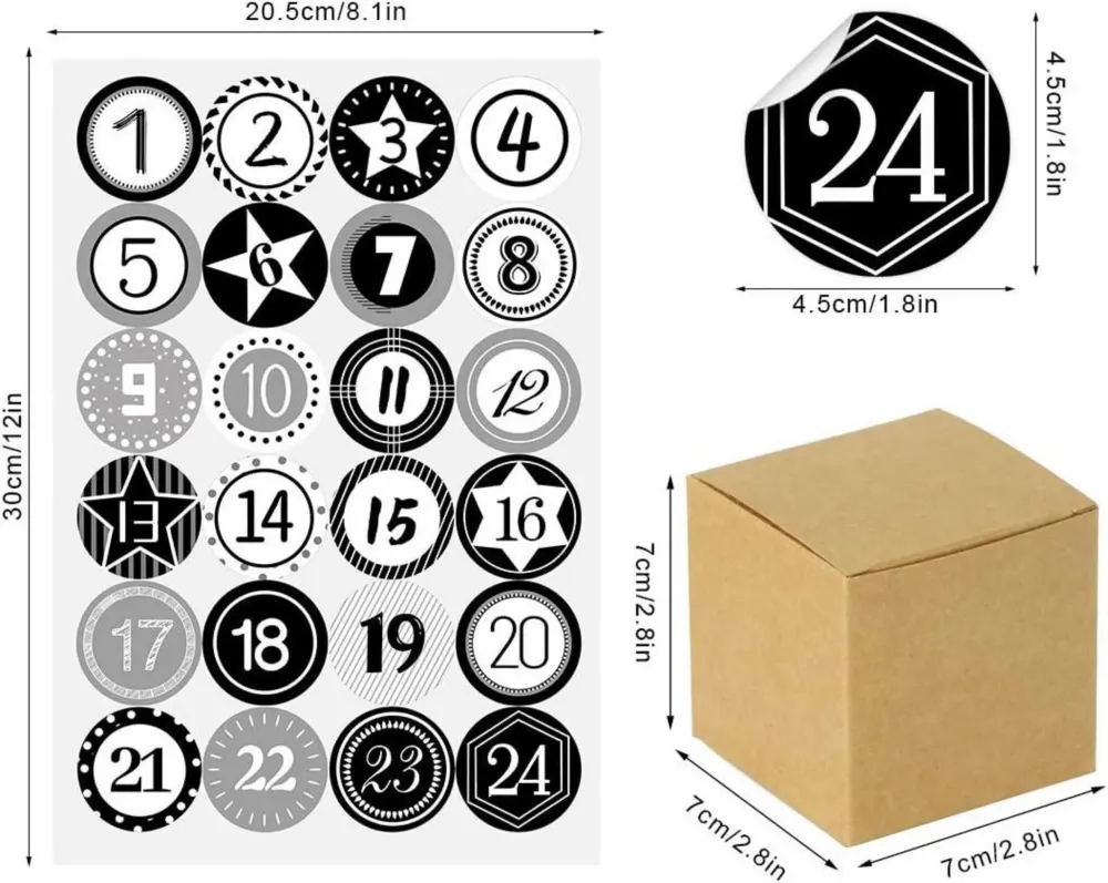 Adventskalender zum Befüllen 24 Boxen DIY Weihnachtskalender