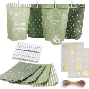 Adventskalender zum Befüllen mit Papier Adventstüten und