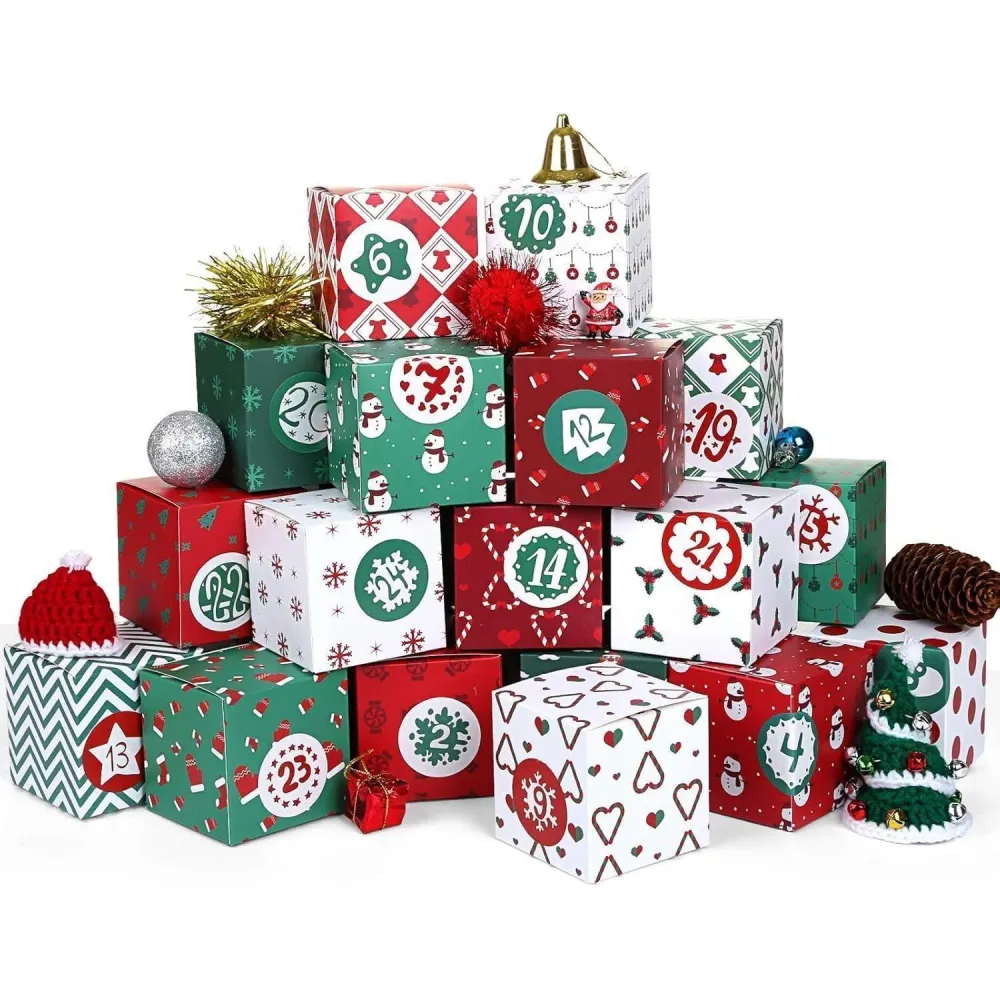 Adventskalender zum Befüllen Schachteln 24 Boxen Weihnachten