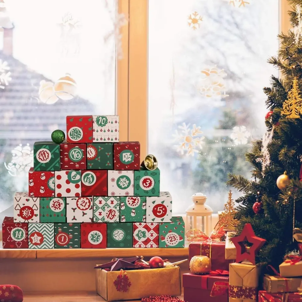 Adventskalender zum Befüllen Schachteln 24 Boxen Weihnachten