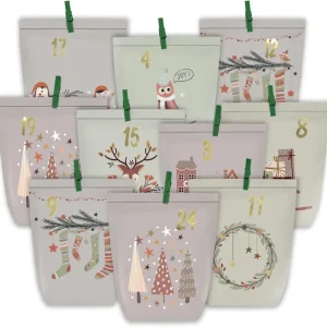 Adventskalender zum Befüllen 24 Weihnachtstüten DIY