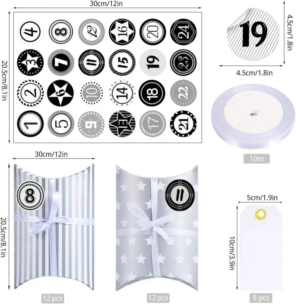 Adventskalender zum Selber Basteln und Befüllen mit 24
