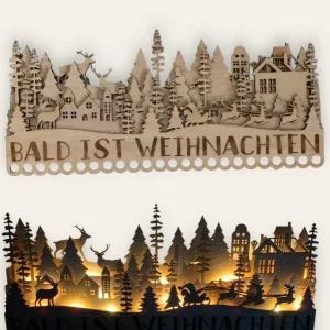 Basteln *Weihnachtssilhouette Adventskalender* Laser-& Plotterdatei