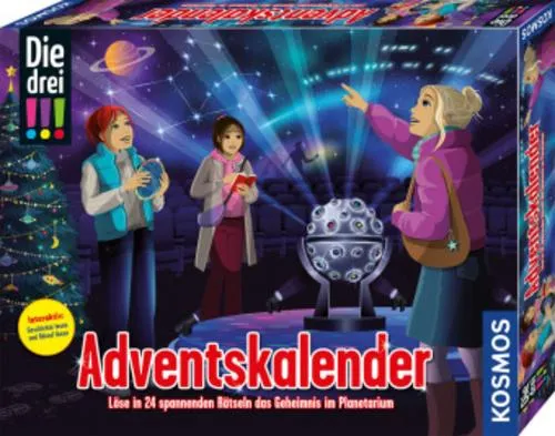 Die drei !!! - Adventskalender 2025: Löse 24 spannenden Rätseln das Geheimnis im Planetarium