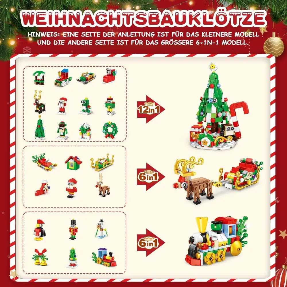 Evolyline Adventskalender 2024 Weihnachten Bausteine 12--1