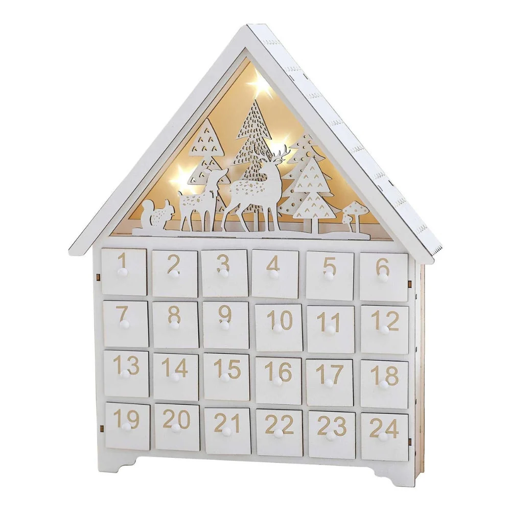 Gingerray Beleuchteter Adventskalender aus Holz