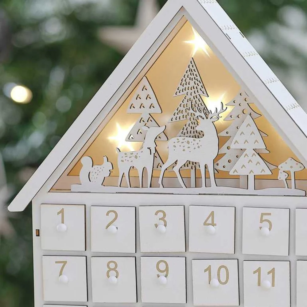 Gingerray Beleuchteter Adventskalender aus Holz