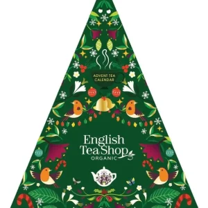 Grüner Dreiecks-Adventskalender 25 Pyramiden BIO 50g ENGLISH TEA SHOP