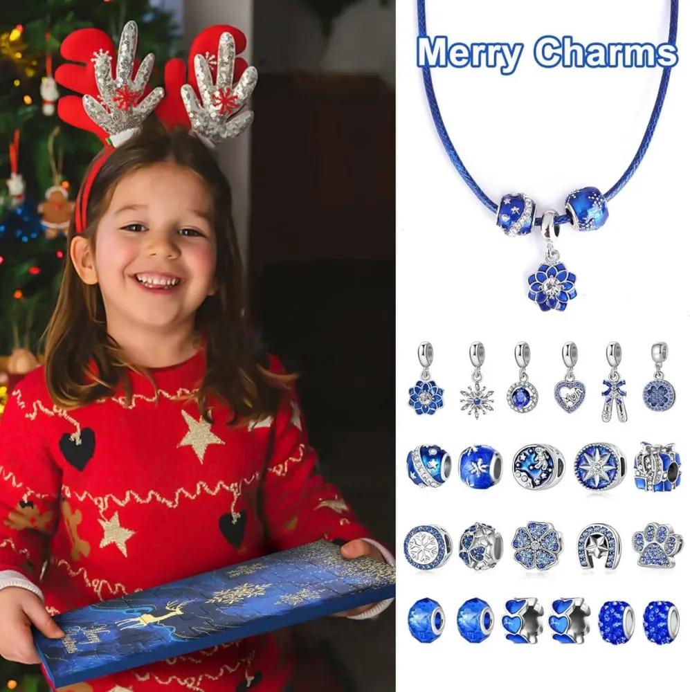 Königsblauer Schmuck Adventskalender 2024 - DIY Perlen