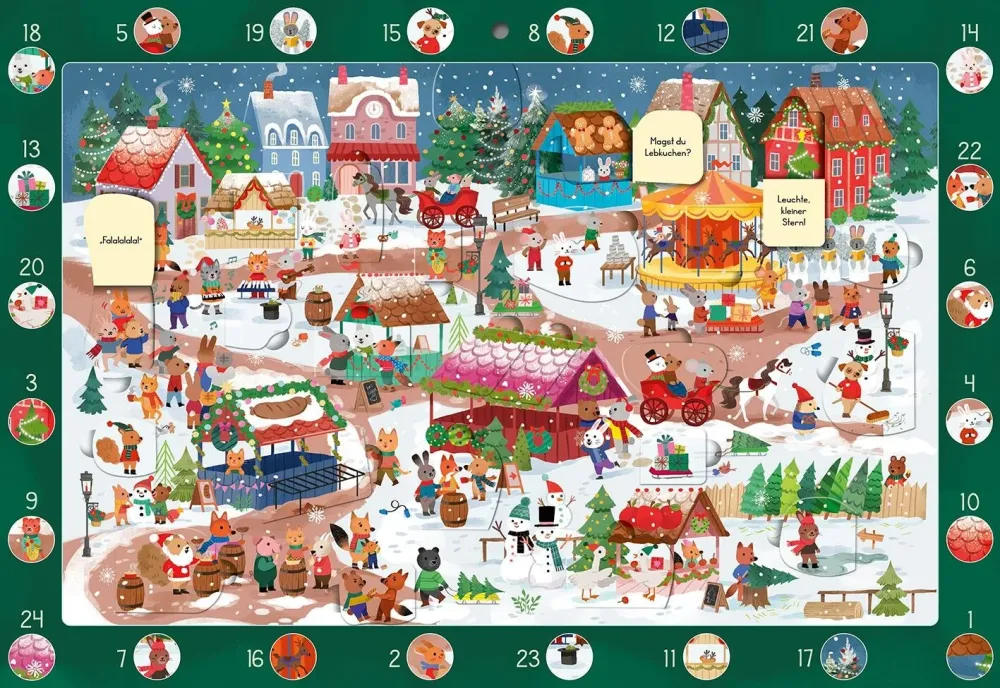 Mein Wimmel-Adventskalender - Auf dem Weihnachtsmarkt