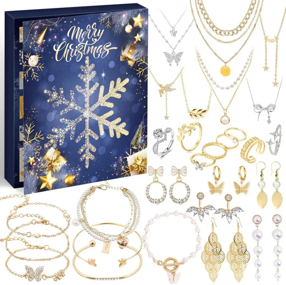 Schmuck Adventskalender 2024 Frauen Mädchen Weihnachten 24