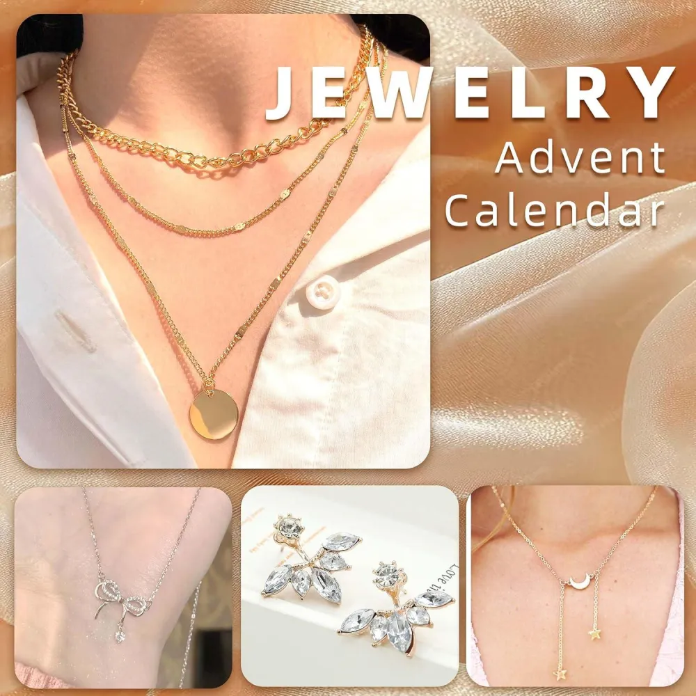 Schmuck Adventskalender 2024 Frauen Mädchen Weihnachten 24