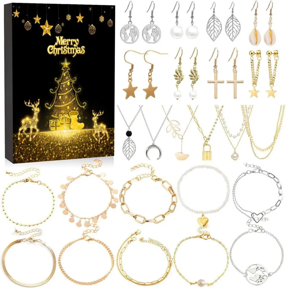 Schmuck Adventskalender 2024 Weihnachtskalender 24 Mode