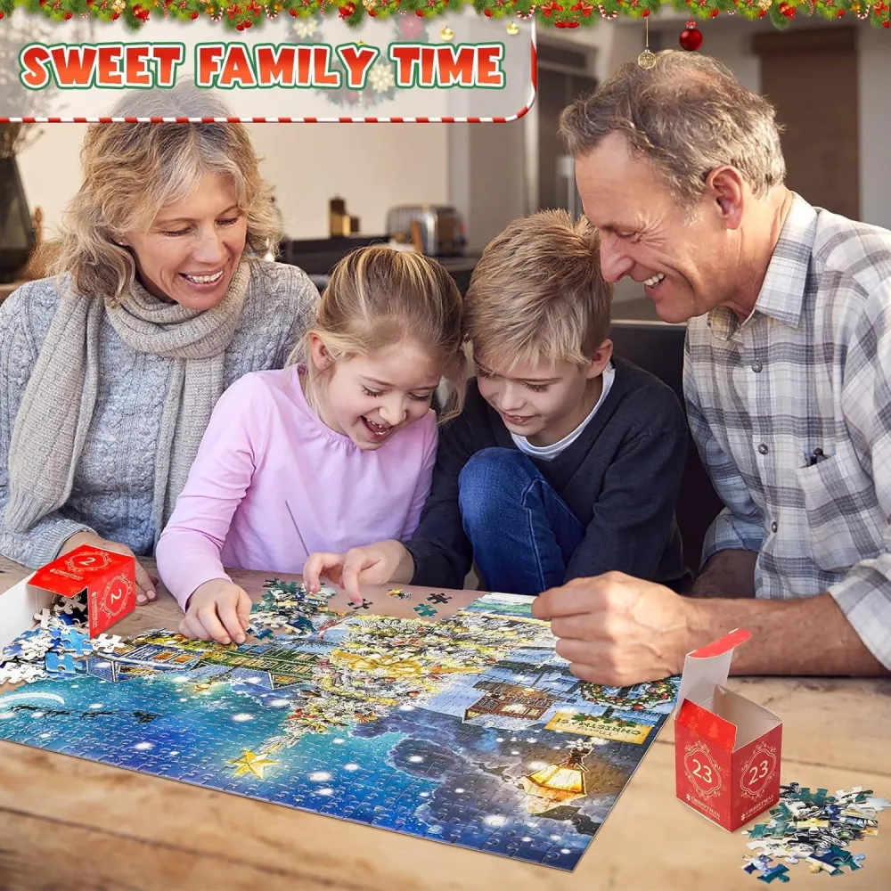 Tosekry Adventskalender 2024 Puzzle Weihnachtspuzzle 1008