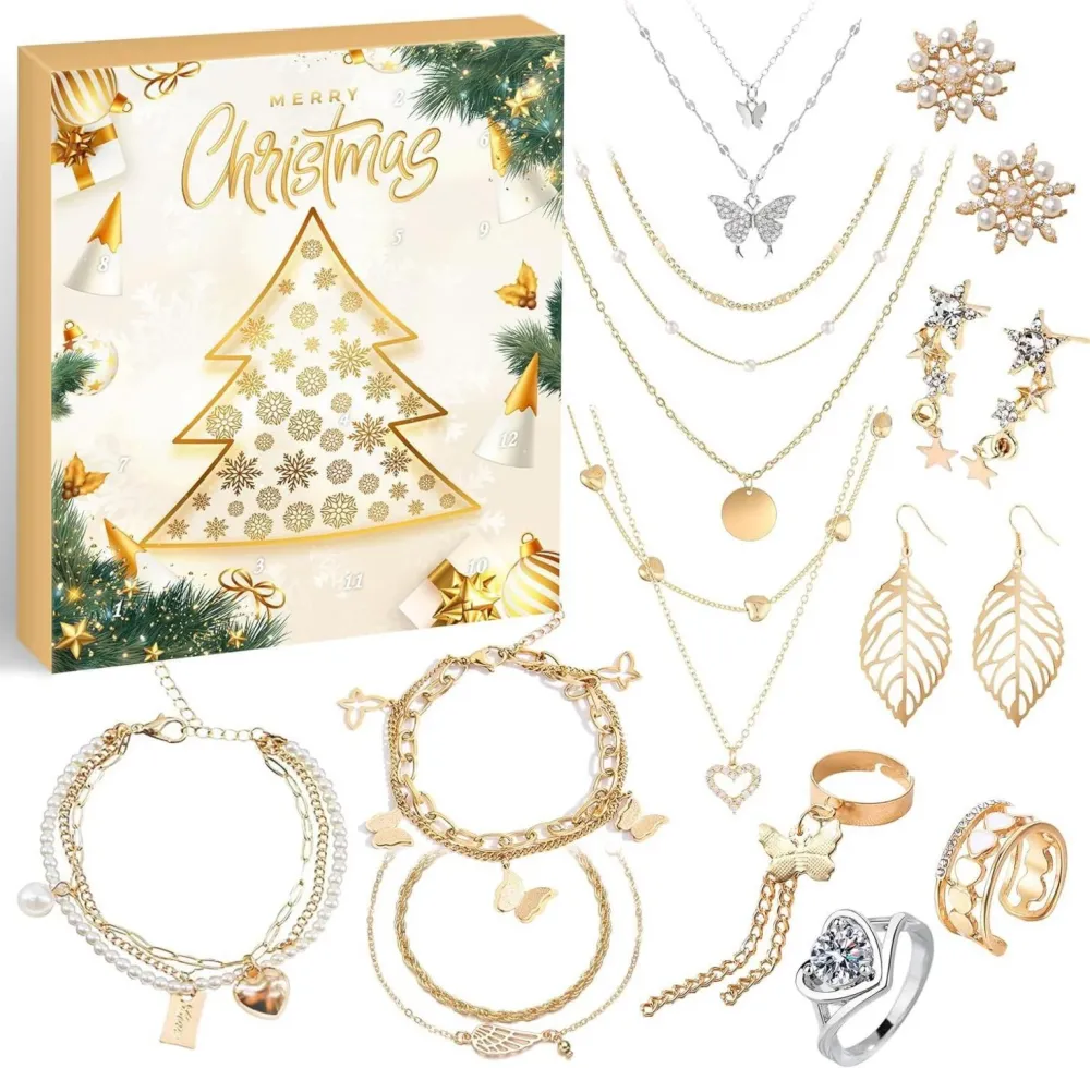 ZJTAPE Damen Schmuck Adventskalender 2024 - 12