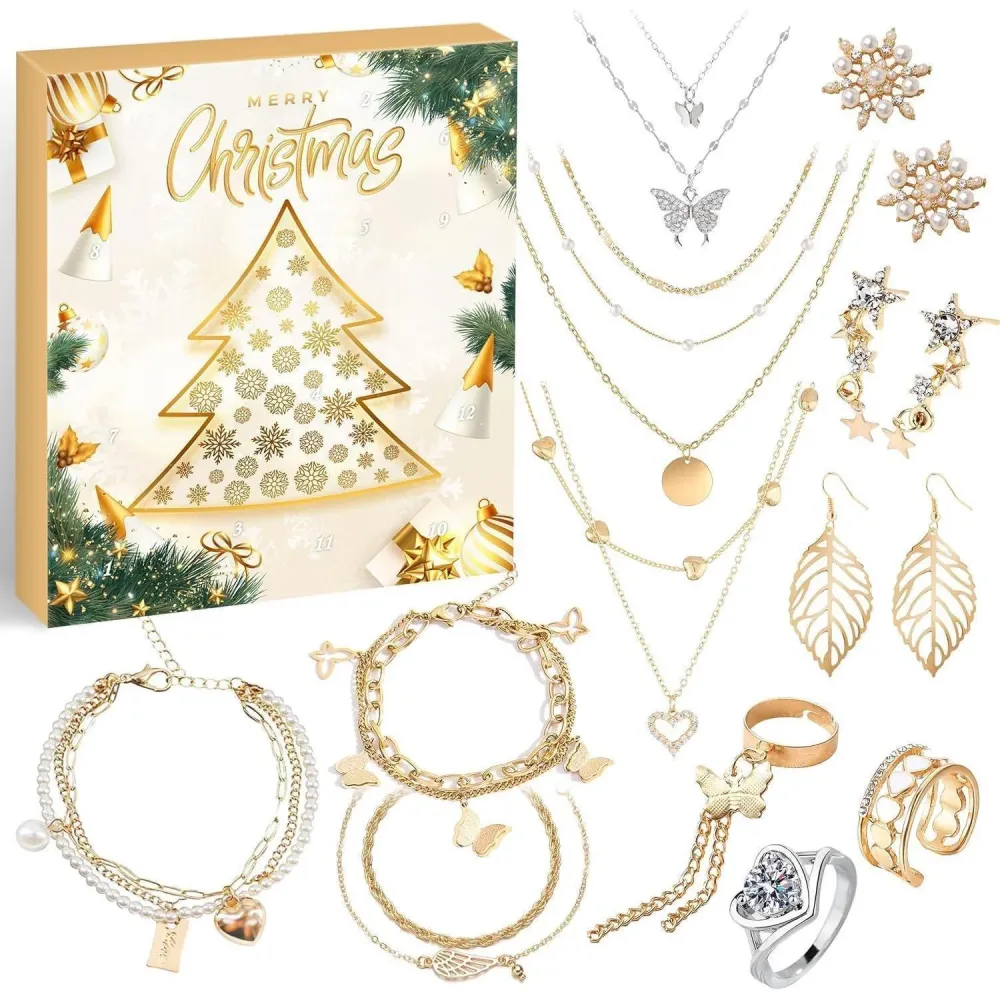ZJTAPE Damen Schmuck Adventskalender 2024 - 12
