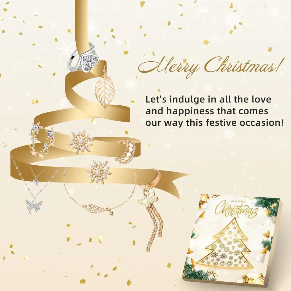 ZJTAPE Damen Schmuck Adventskalender 2024 - 12