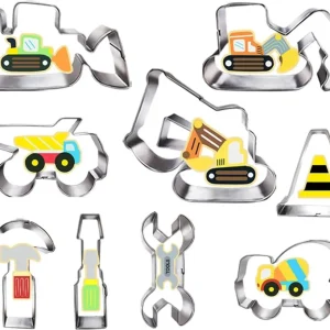 9-teiliges Bauwagen-Ausstechformen-Set für Kinder