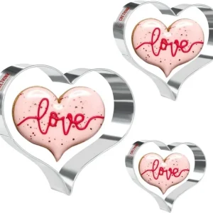 Herz Ausstechformen Set Edelstahl Backformen Valentinstag