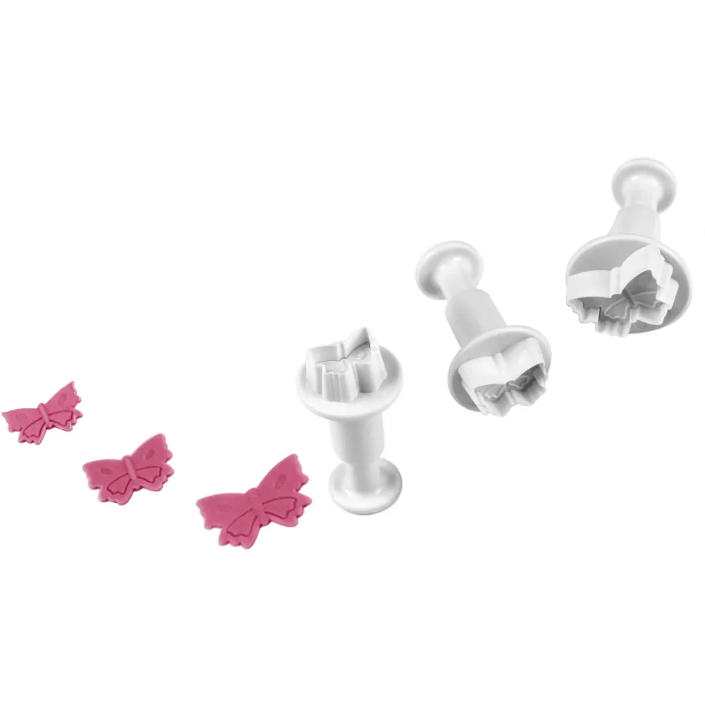 3 Mini-Ausstechformen Schmetterlinge