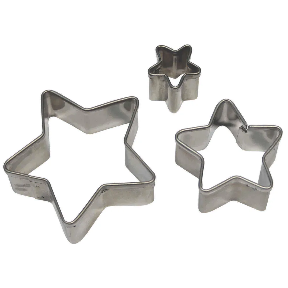 Set/3 Ausstechformen Edelstahl Sterne
