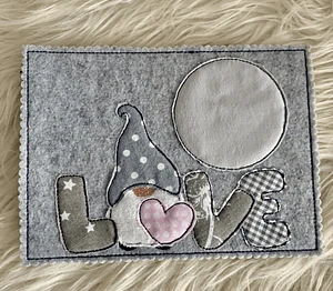 Stickdatei Mug Rug Doodle Wichtel Gnome Love Set 907