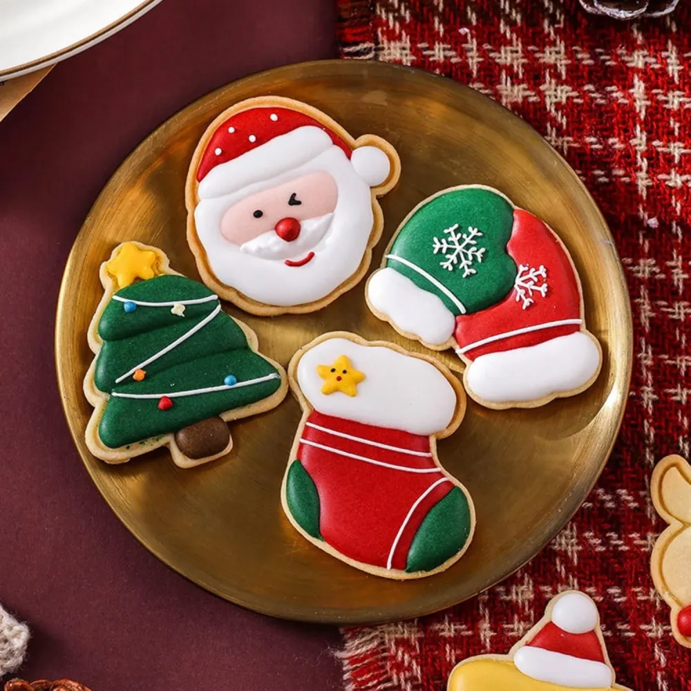 Weihnachts-Ausstechformen und Stempel Set - 10-teilig