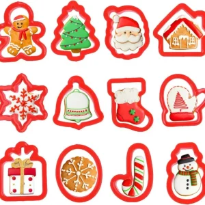 Weihnachts-Ausstechformen-Set 12-teilig Kunststoff