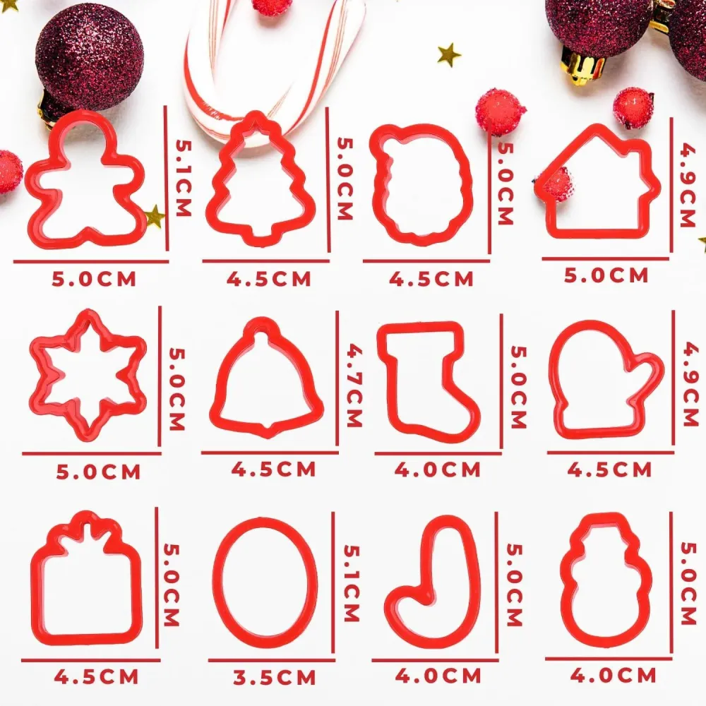Weihnachts-Ausstechformen-Set 12-teilig Kunststoff