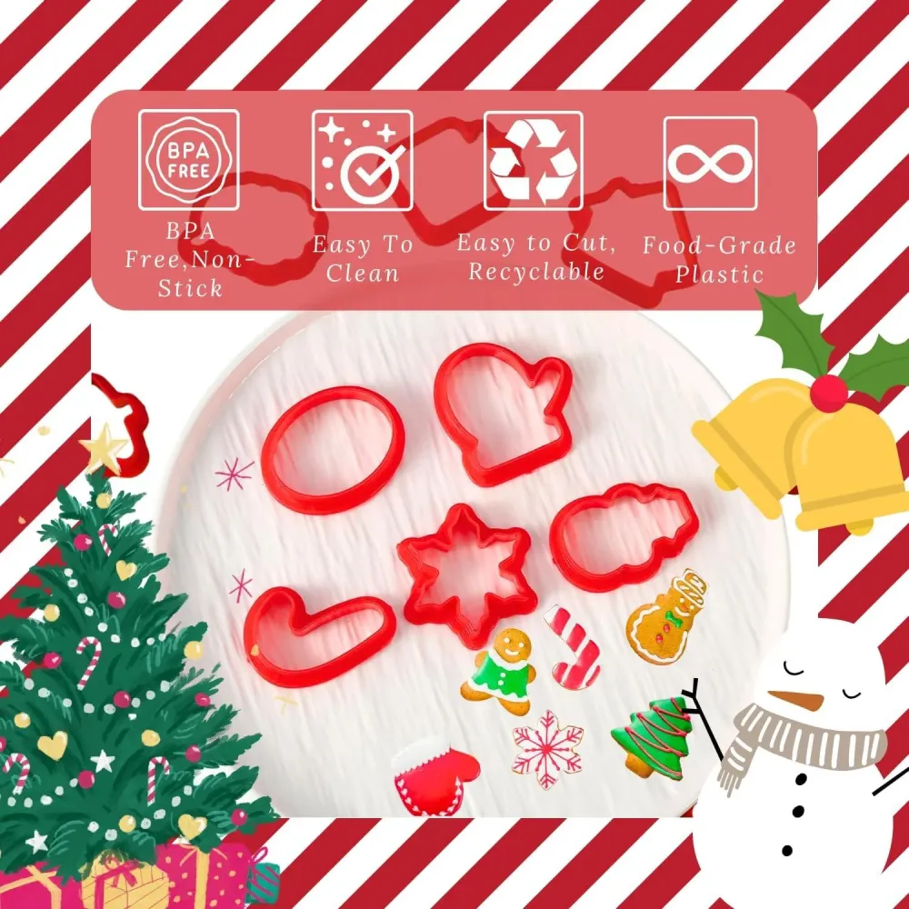 Weihnachts-Ausstechformen-Set 12-teilig Kunststoff