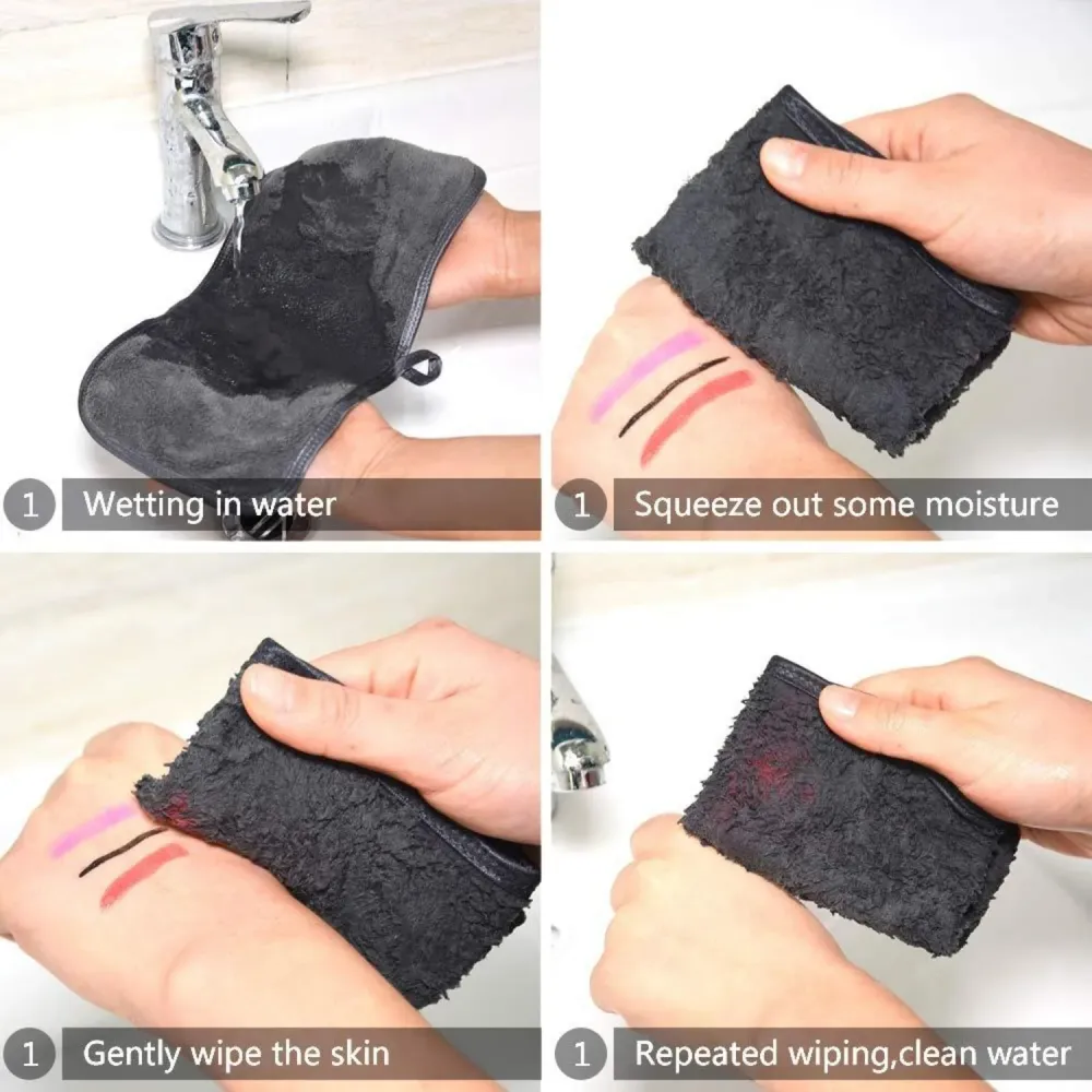 6er Pack Microfaser Waschlappen Make-up Entferner 15x30cm