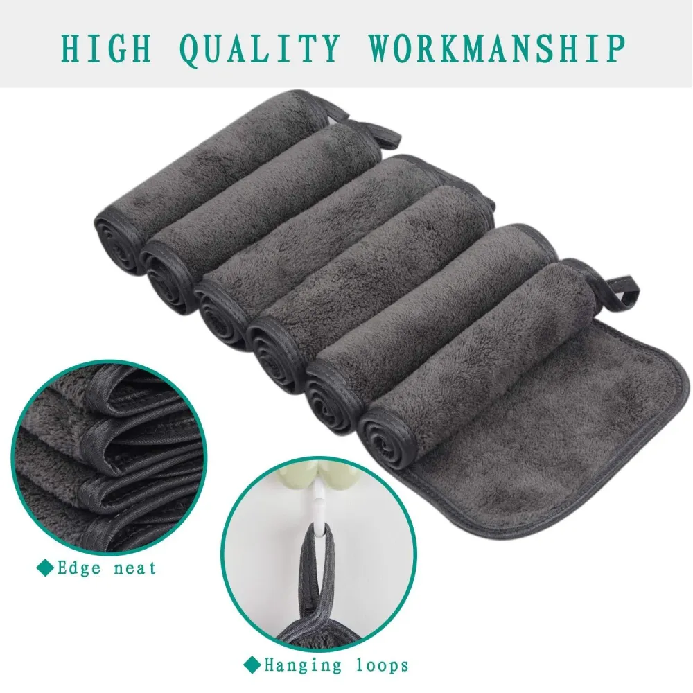 6er Pack Microfaser Waschlappen Make-up Entferner 15x30cm