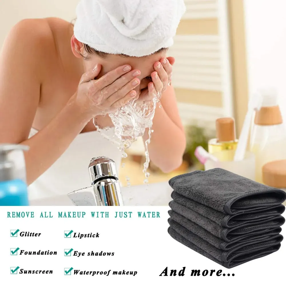 6er Pack Microfaser Waschlappen Make-up Entferner 15x30cm