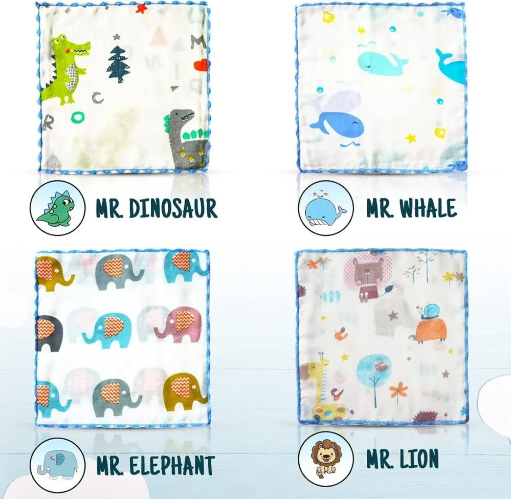Omilion Baby-Waschlappen Baumwolle Badetuch Geschenkliste