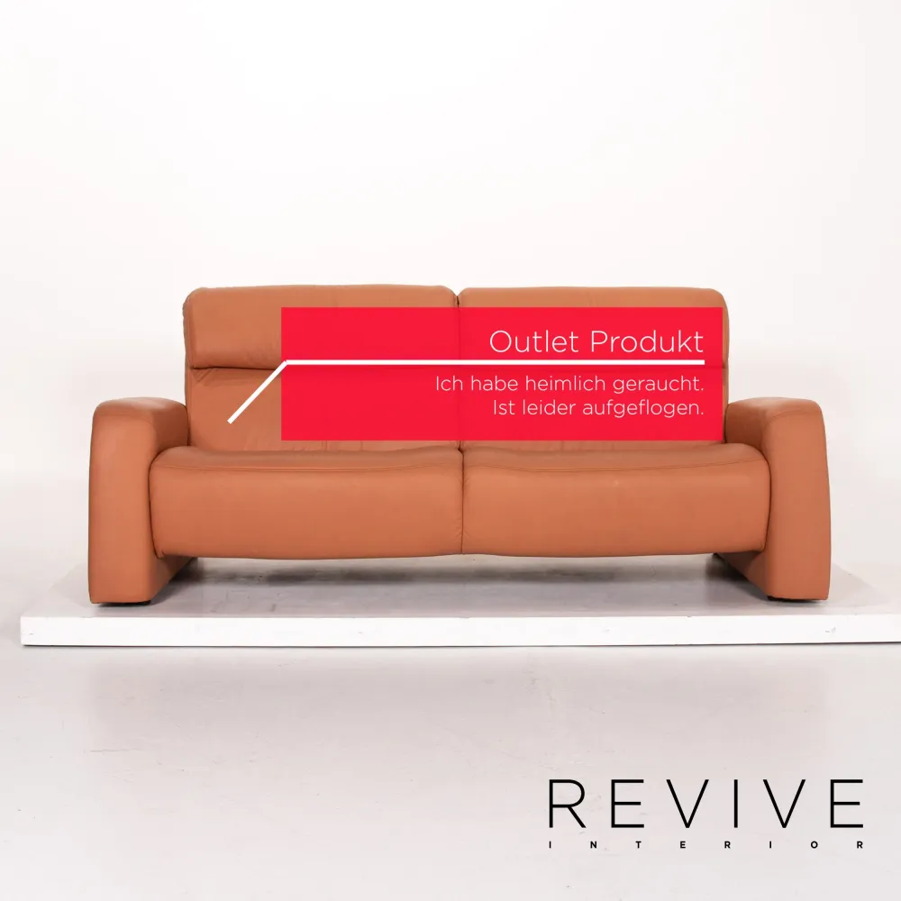 Himolla Leder Sofa Garnitur Terrakotta Orange 1x Dreisitzer 1x Zweisitzer 1x Sessel Relaxfunktion Funktion Outlet #13904